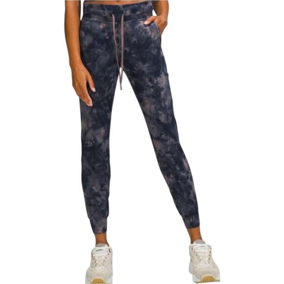 Lululemon Ready to Rulu Jogger Pants Diamond Dye Lunar Rock True Navy Blue 10 - Picture 1 of 6